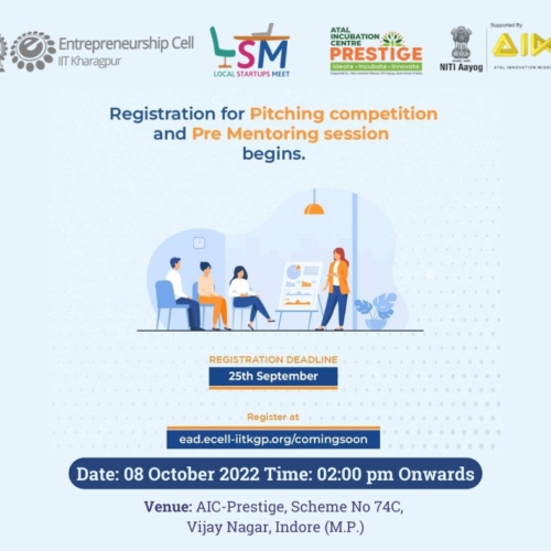 Registration open for Local Startups Meet Indore 2022 in collaboration with E-cell IIT Kharagpur on 08th October 2022